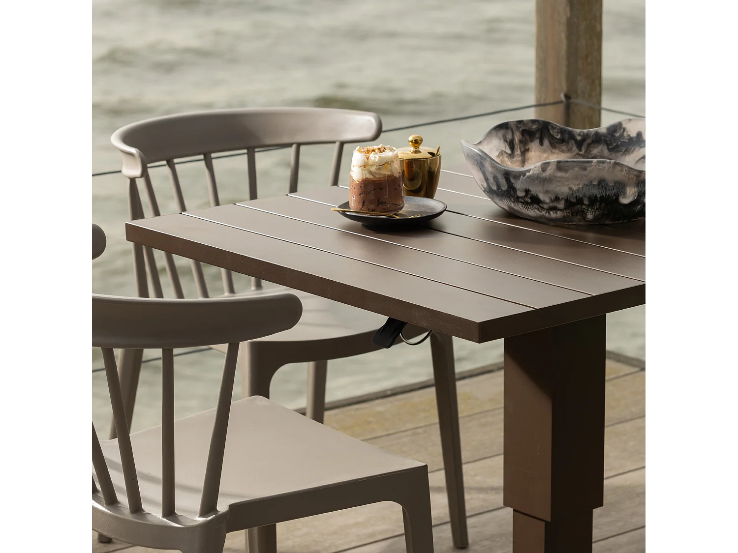 Table de jardin réglable en hauteur en aluminium TESSO