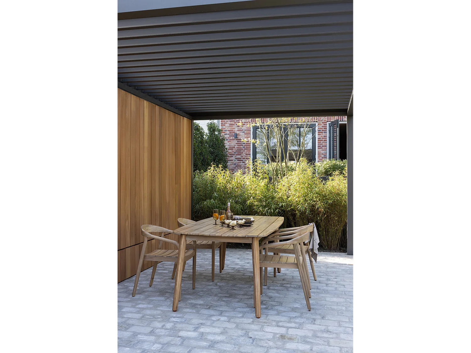 Table de jardin en bois d’acacia 6 personnes KRIS
