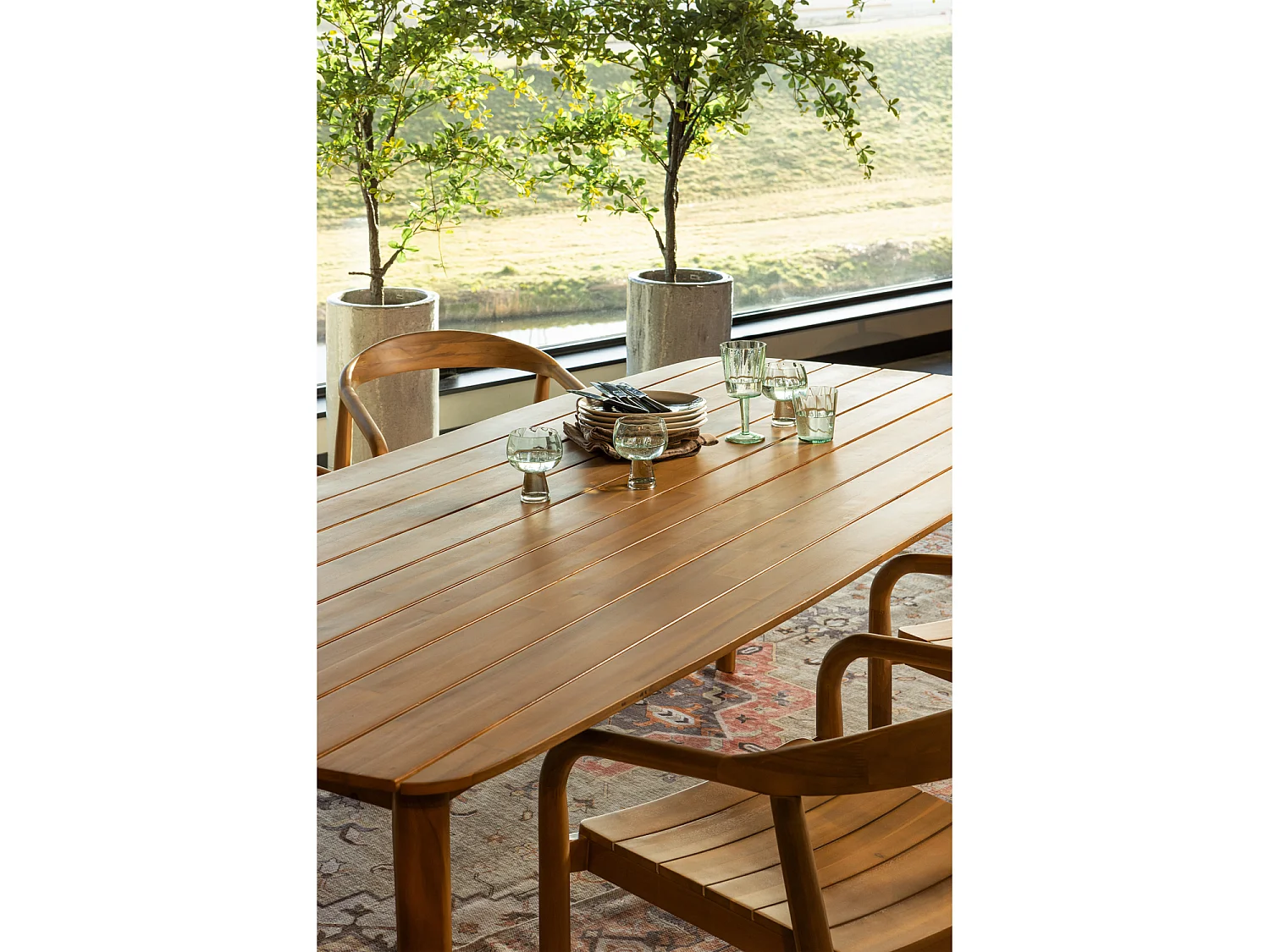 Table de jardin en bois d’acacia 6 personnes KRIS