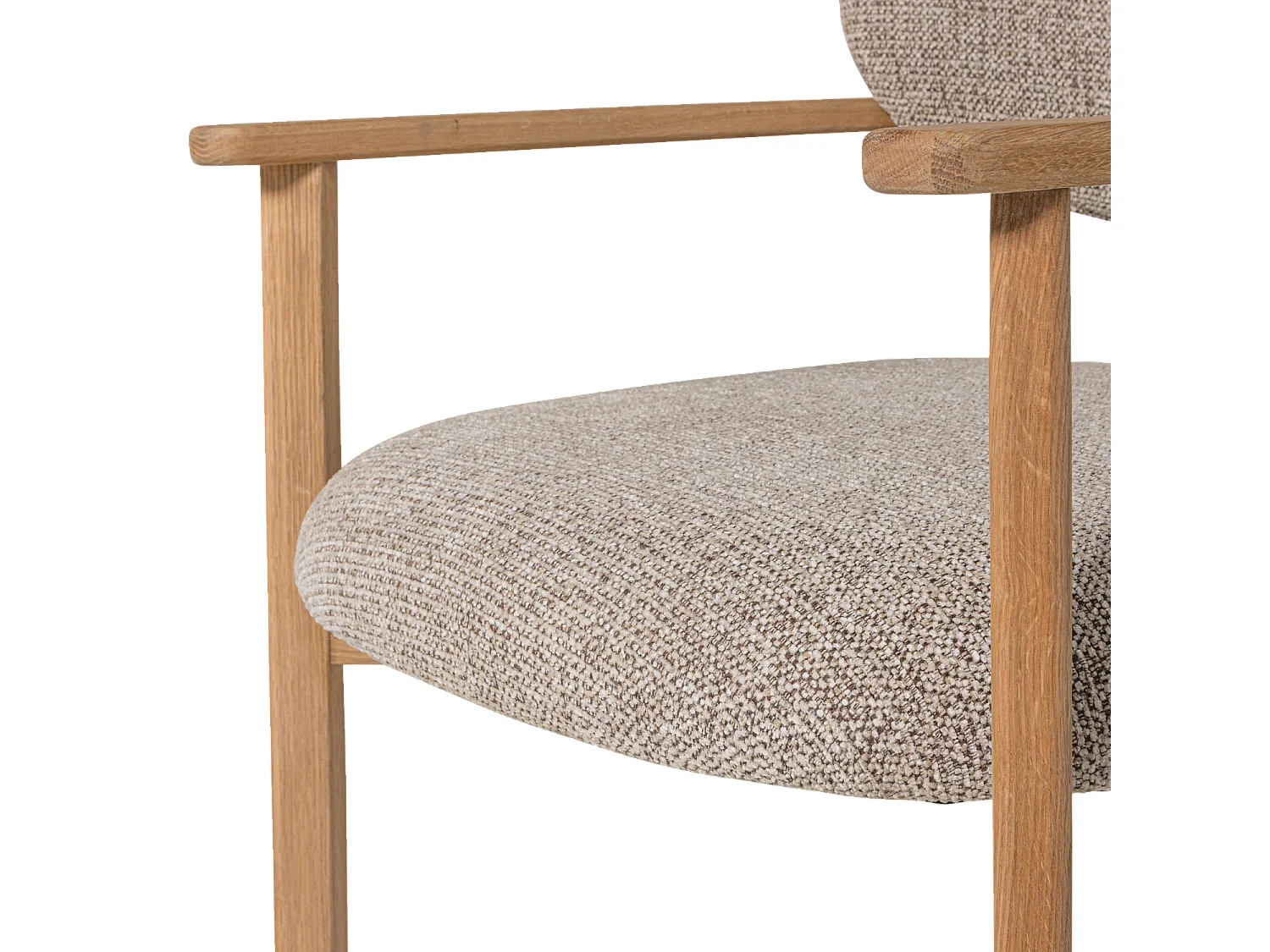 Fauteuil en chêne et tissu mélangé UDAR