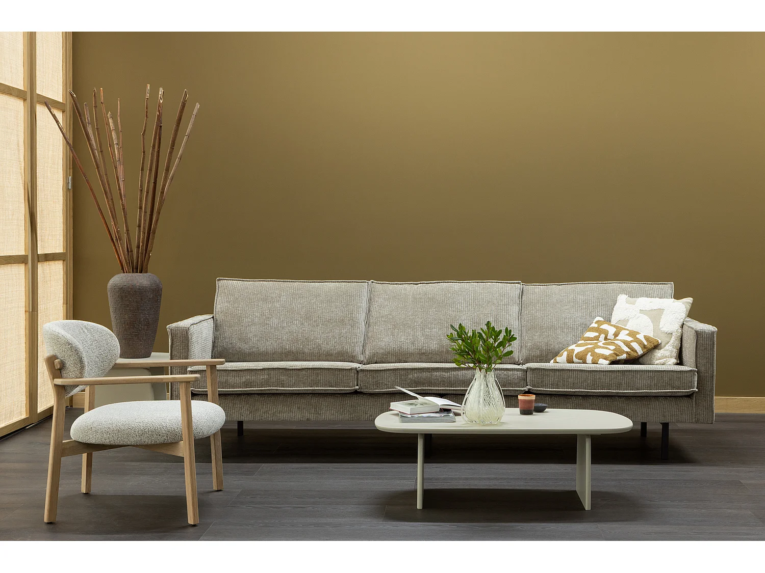 Fauteuil en chêne et tissu mélangé UDAR