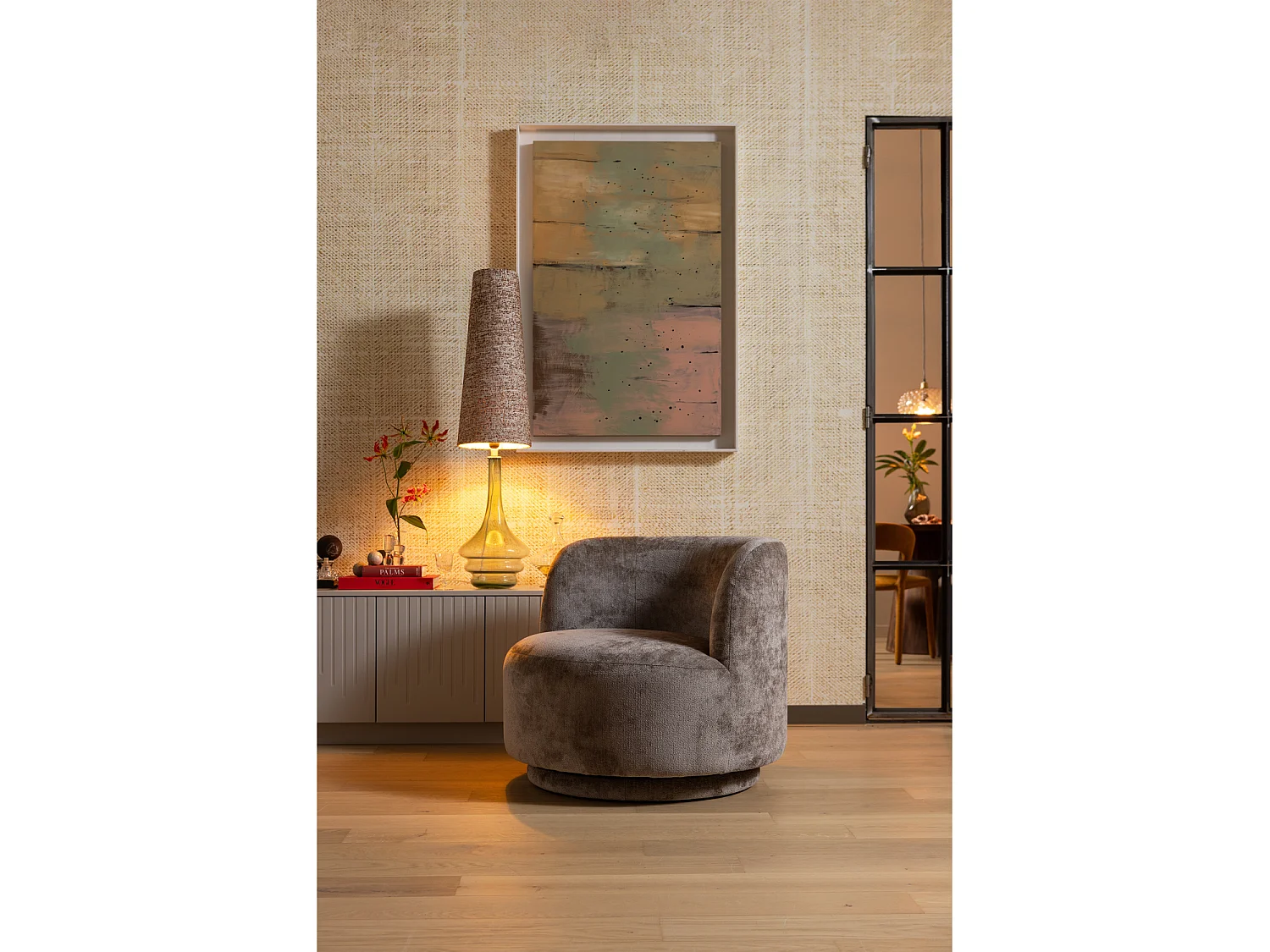 Fauteuil en tissu chenille POPULAR