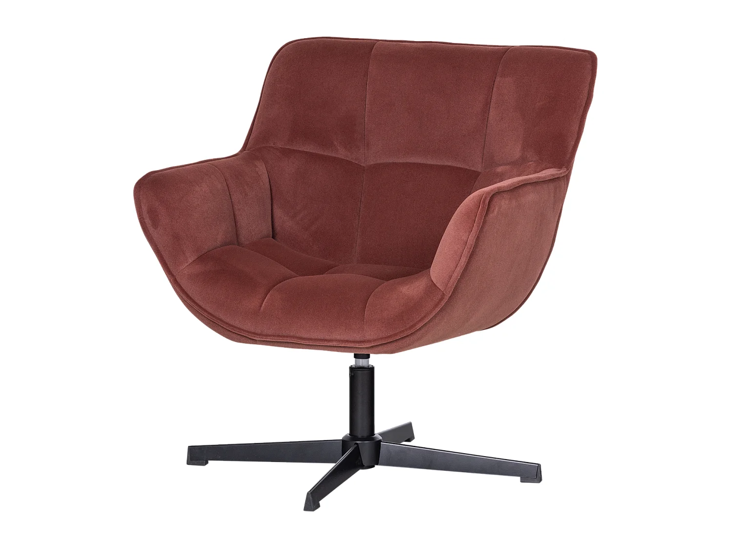 Fauteuil pivotante en velours WIBO