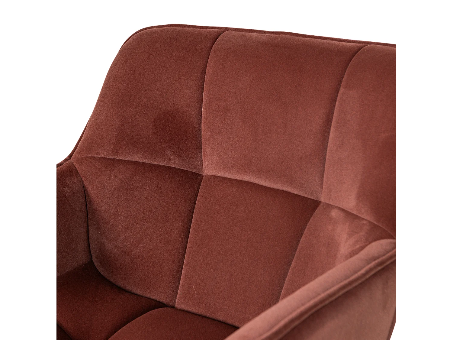 Fauteuil pivotante en velours WIBO