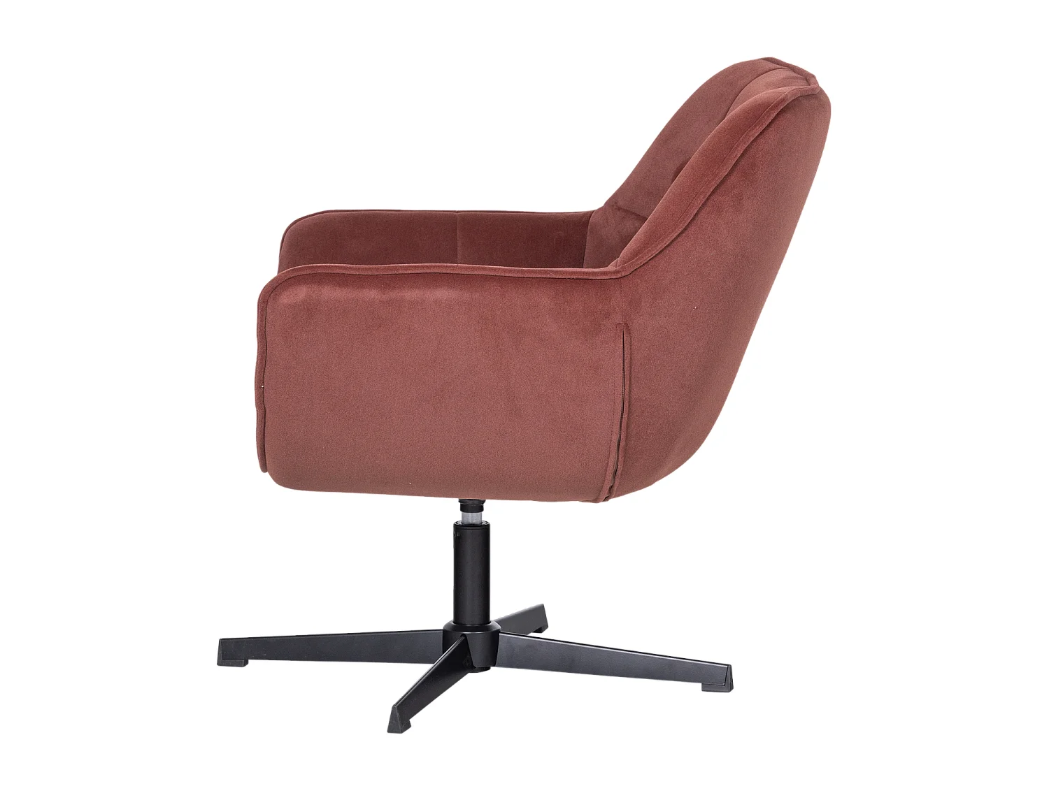Fauteuil pivotante en velours WIBO