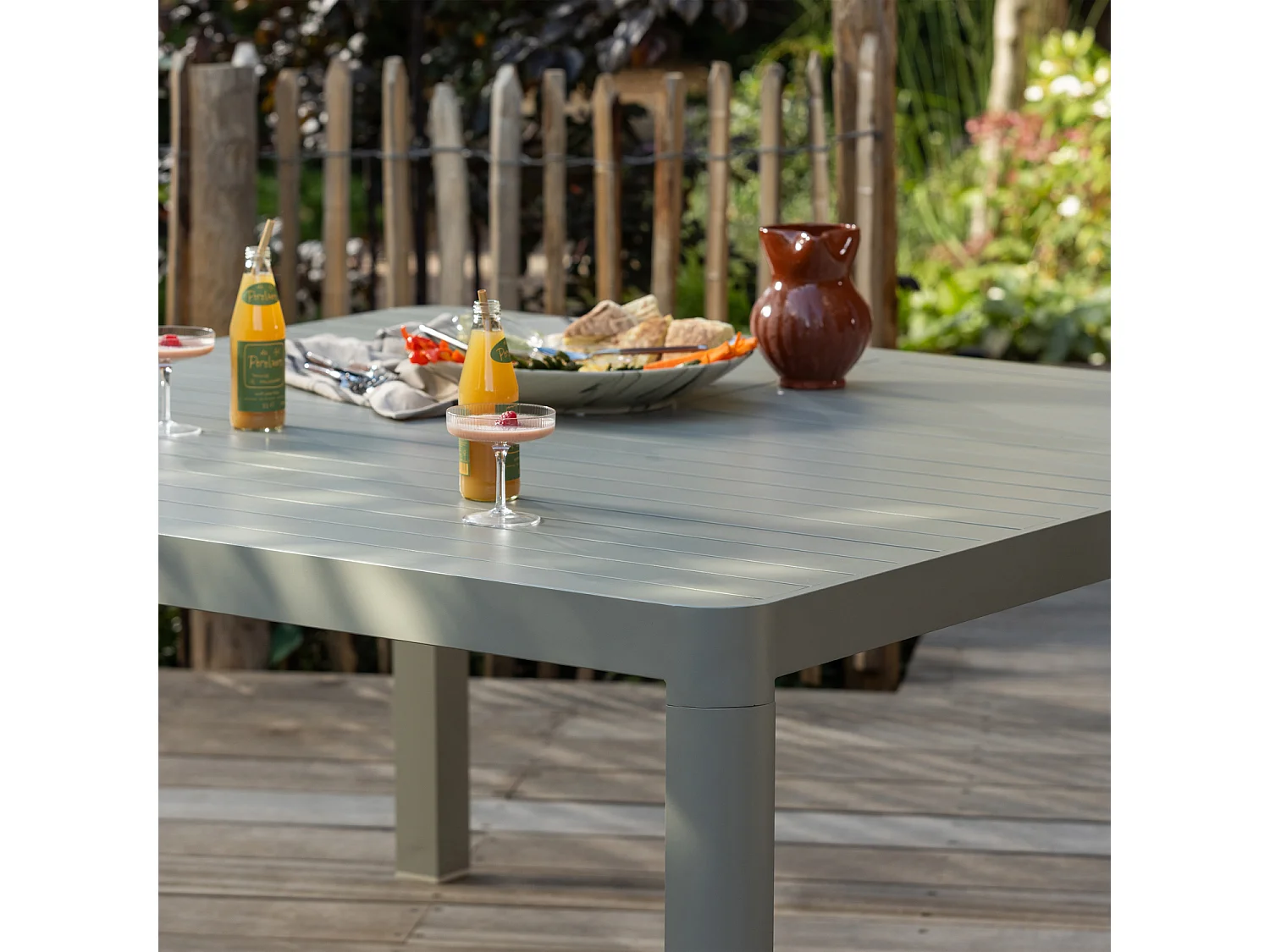 Table de jardin extensible en aluminium OVARA