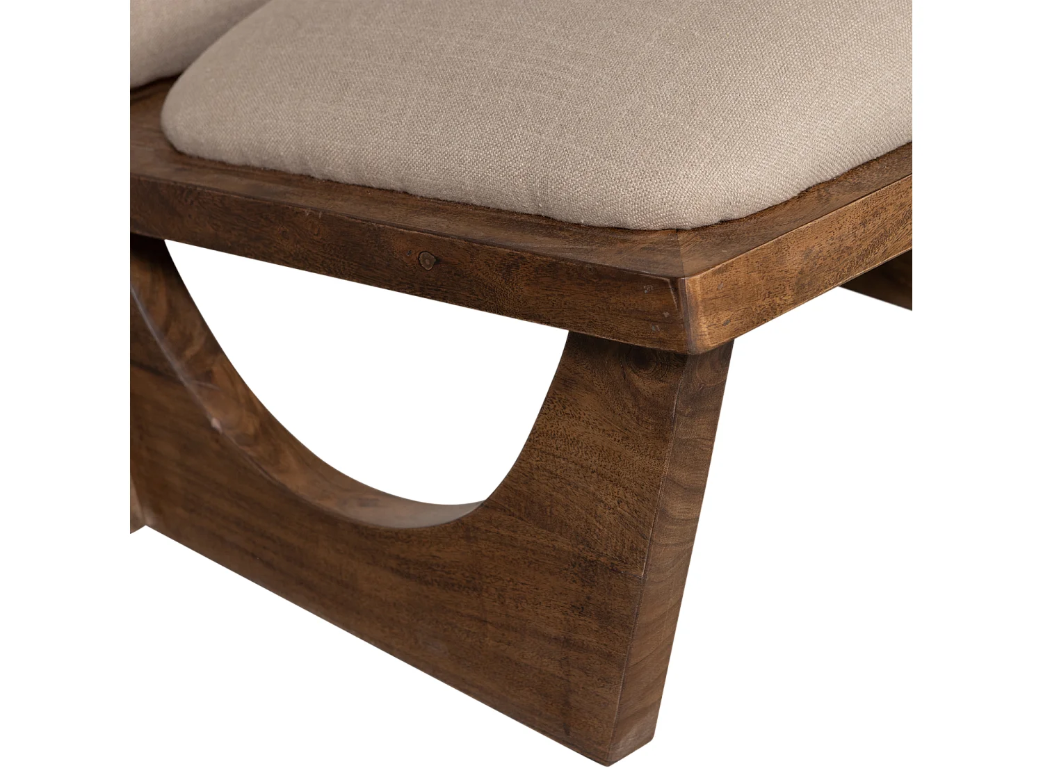 Fauteuil en bouclé et bois OPULENT