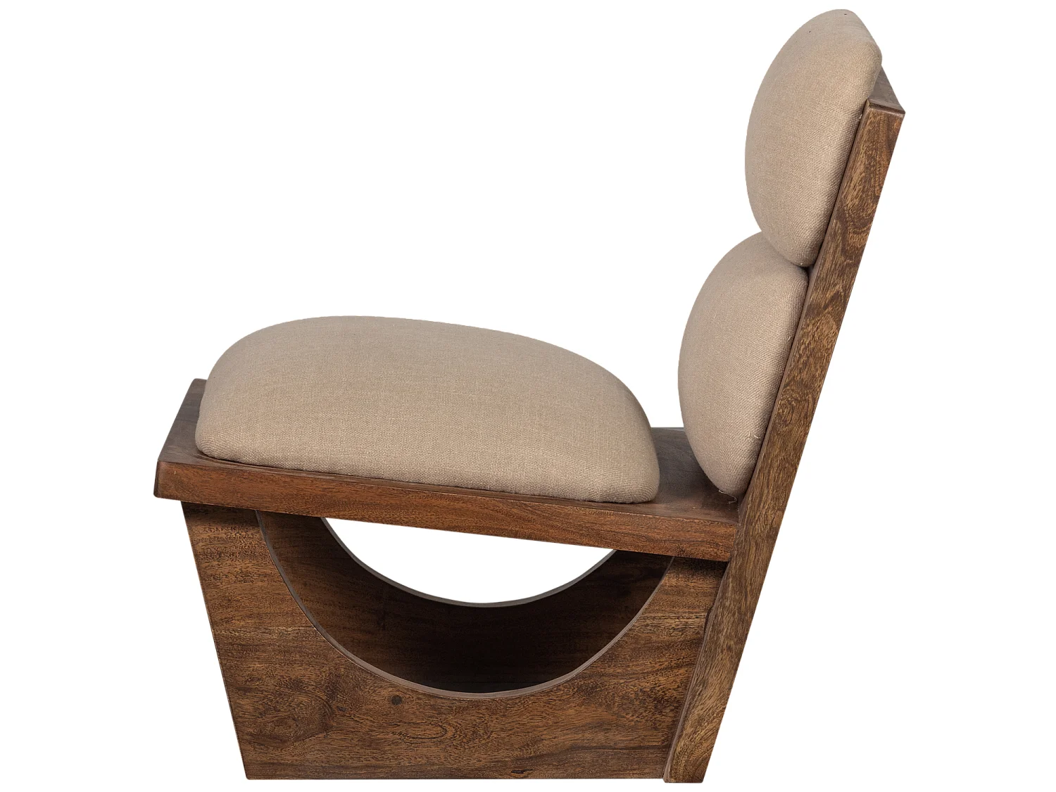 Fauteuil en bouclé et bois OPULENT