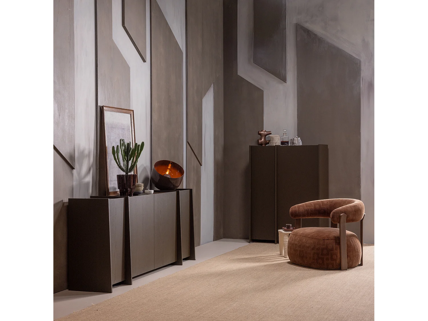 Fauteuil en tissu structuré FOON