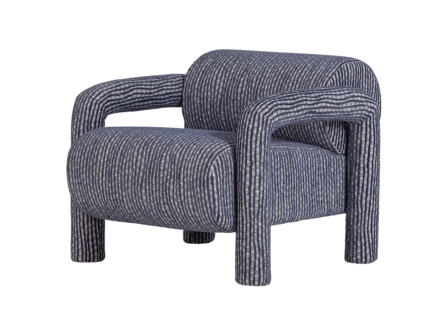 Fauteuil en tissu avec dessin LENNY