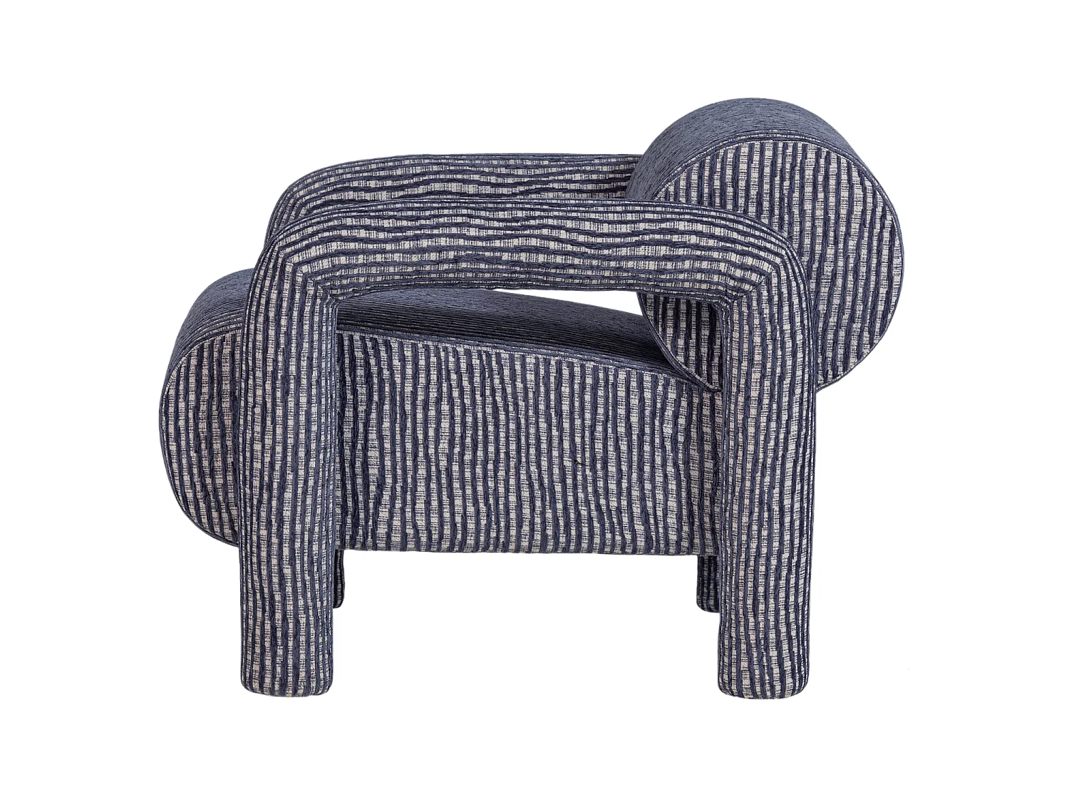 Fauteuil en tissu avec dessin LENNY