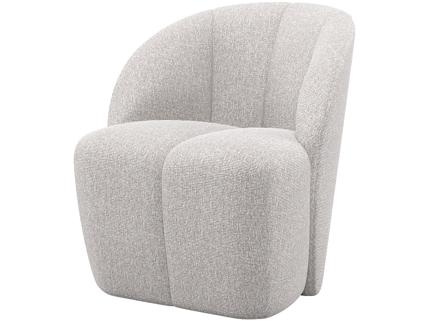 Fauteuil pivotant en bouclé MOJO