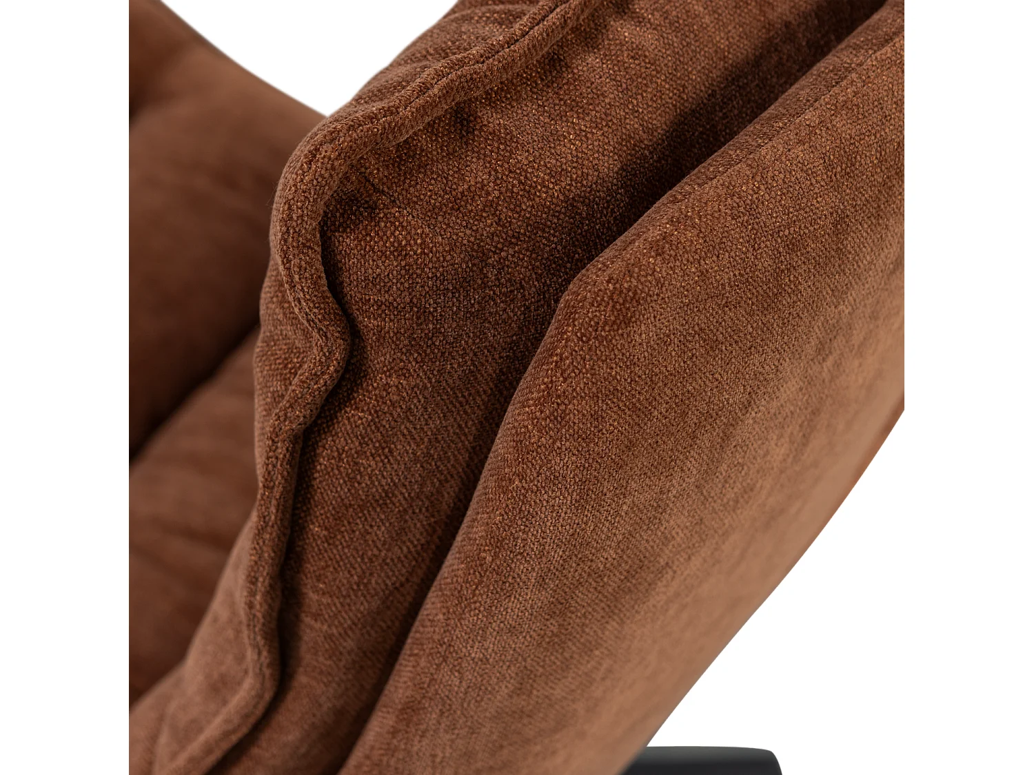 Fauteuil pivotant avec hocker en chenille KUBE