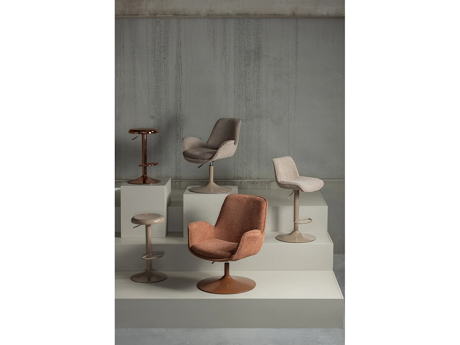 Fauteuil réglable en hauteur en tissu tissé MARTEN