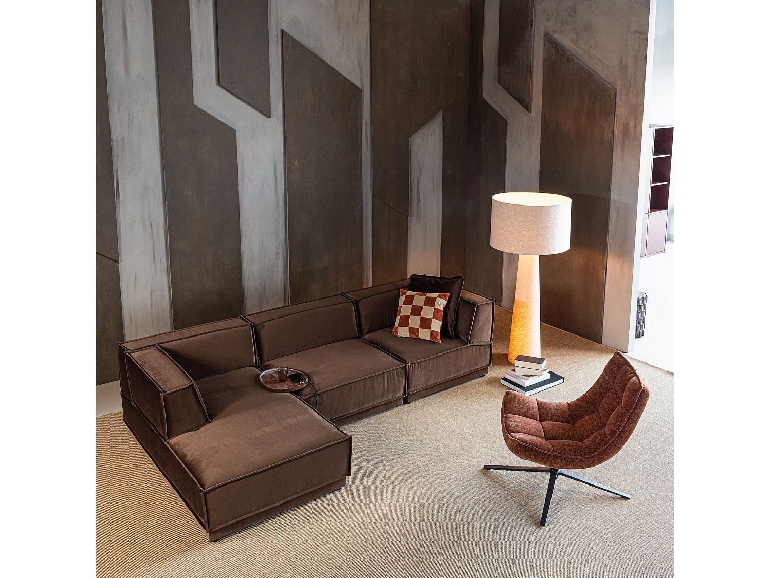 Fauteuil pivotante en chenille MAUDI