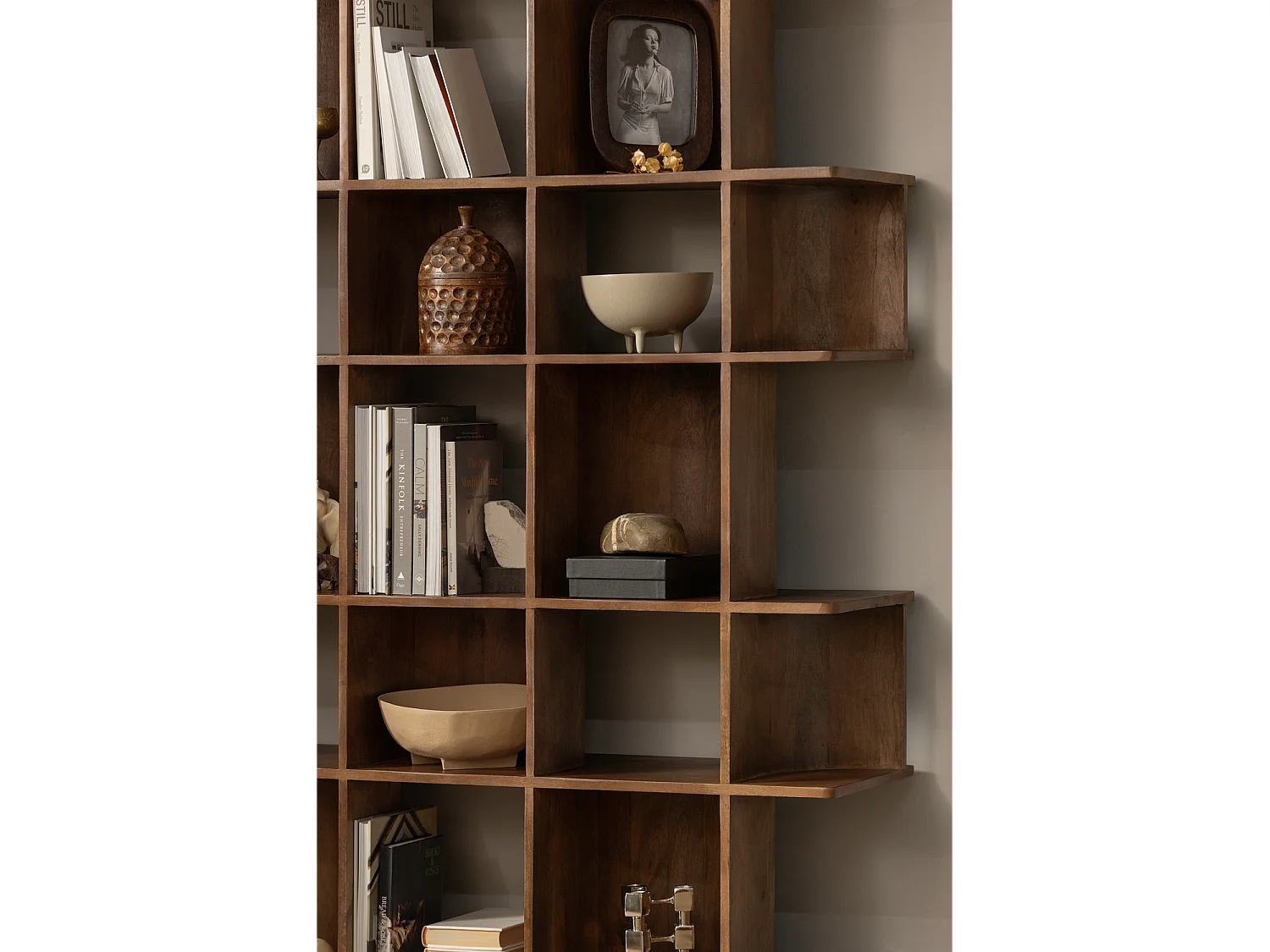 Bibliothèque en bois de manguier SINNE