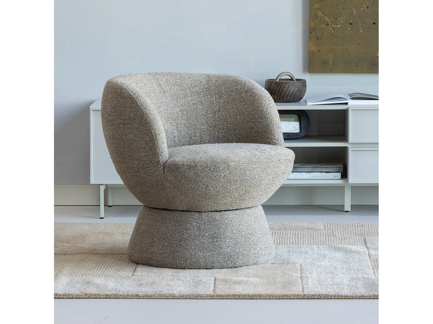 Fauteuil pivotant en tissu mélangé SHUFFLE