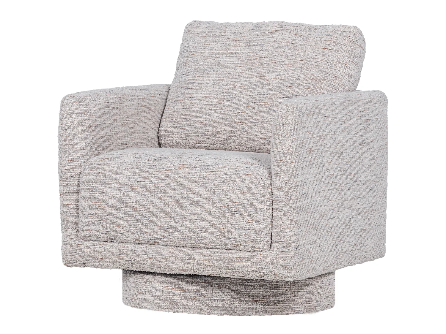 Fauteuil pivotant en tissu mélangé OSKA