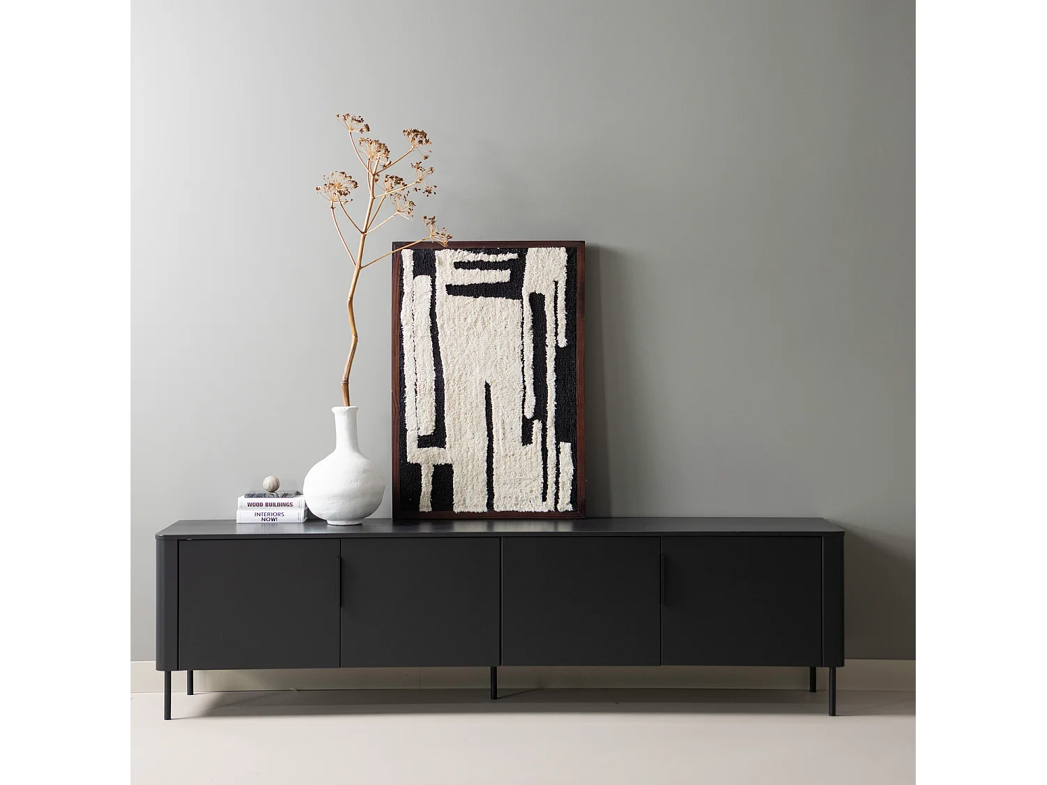 Meuble tv en pin 200 cm GUNNAR