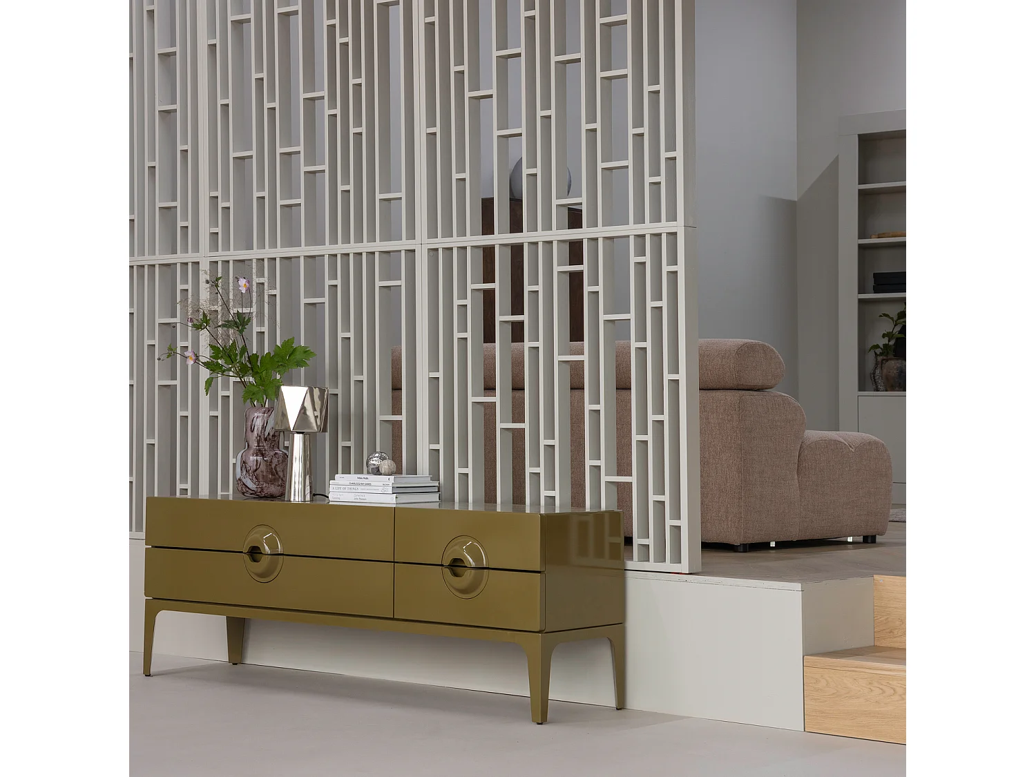 Meuble tv en bois d'eucalyptus MERGE