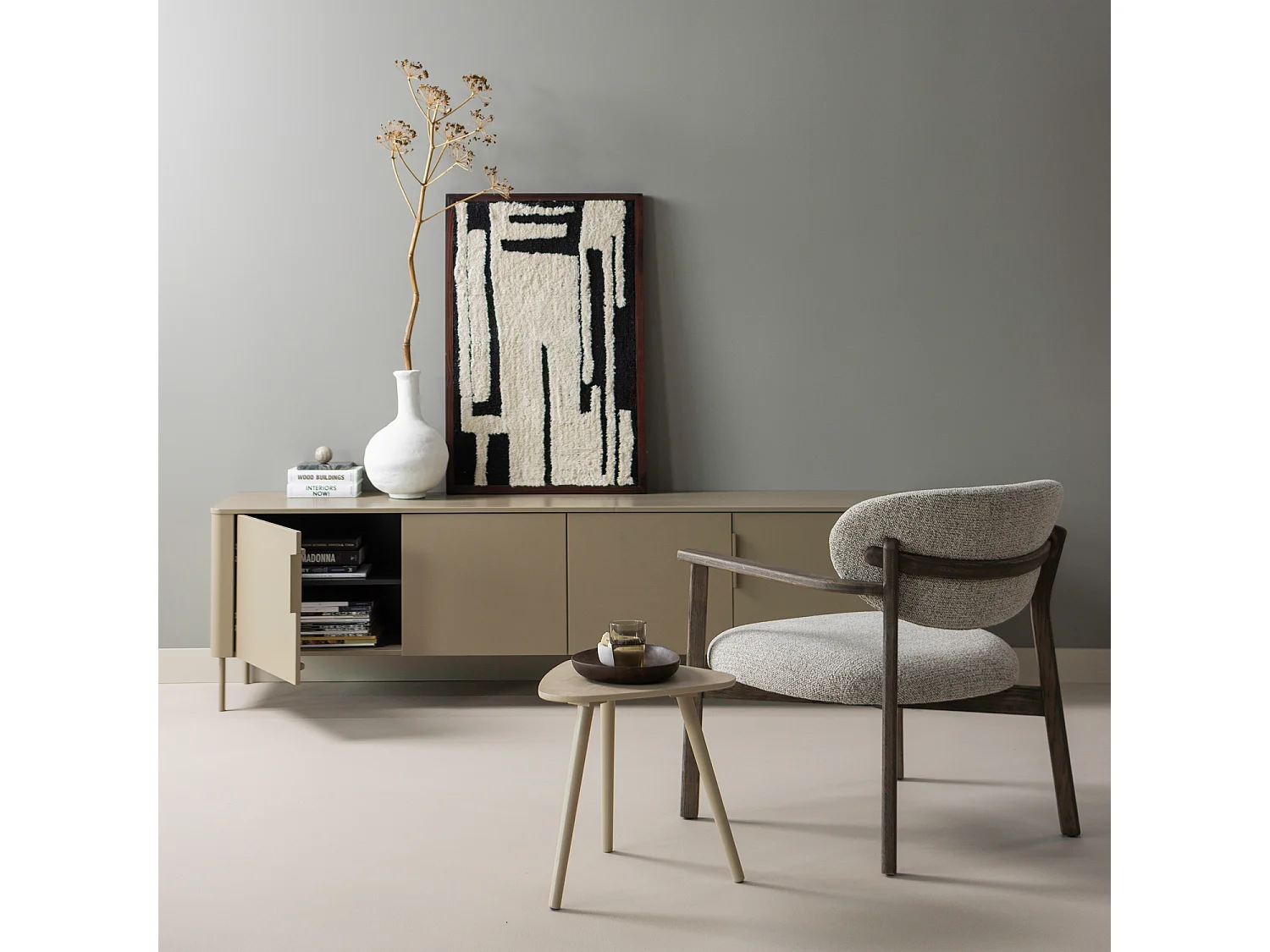 Meuble tv en pin 200 cm GUNNAR