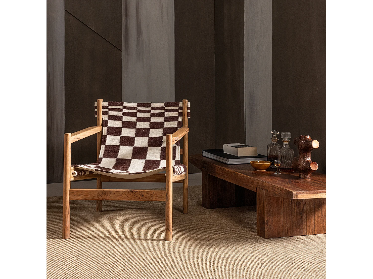 Fauteuil en bois d'acacia ZANO