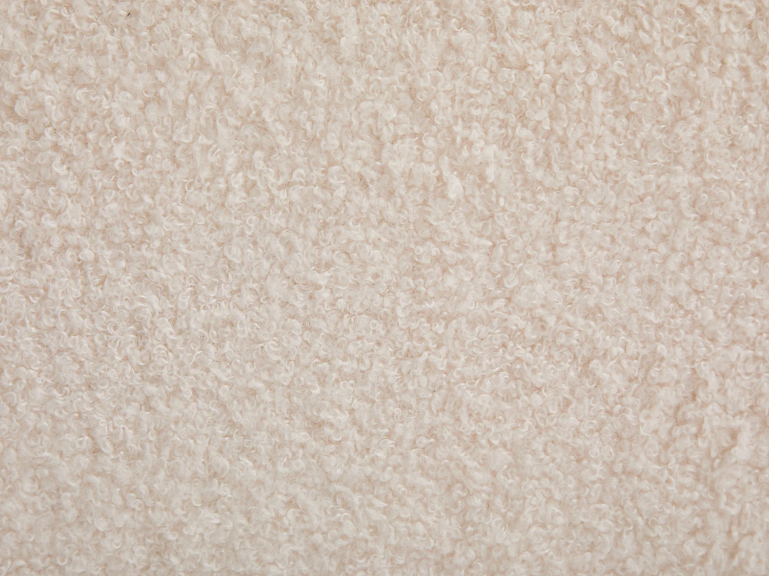 Lit coffre 90 x 190 cm - Tissu bouclette - Avec LEDs - Crème - LIRIMO
