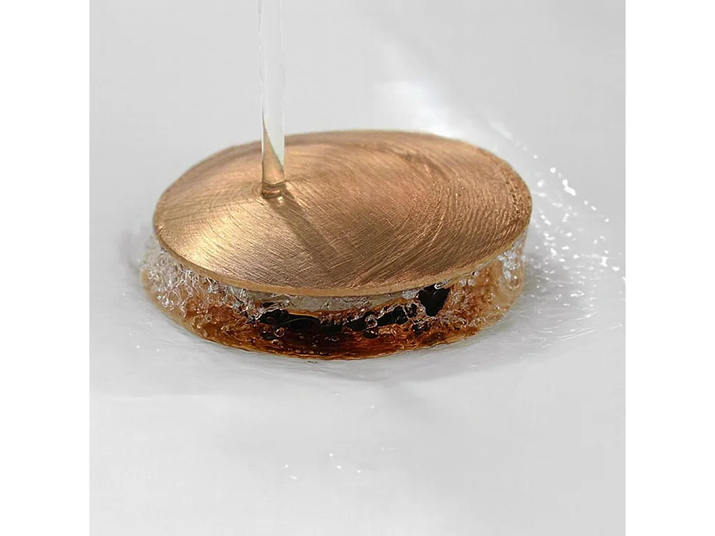 LuxuryBain- Bonde de lavabo, vasque, evier universelle cuivrée avec trop plein, bonde Pop Up (push-up) Automatique