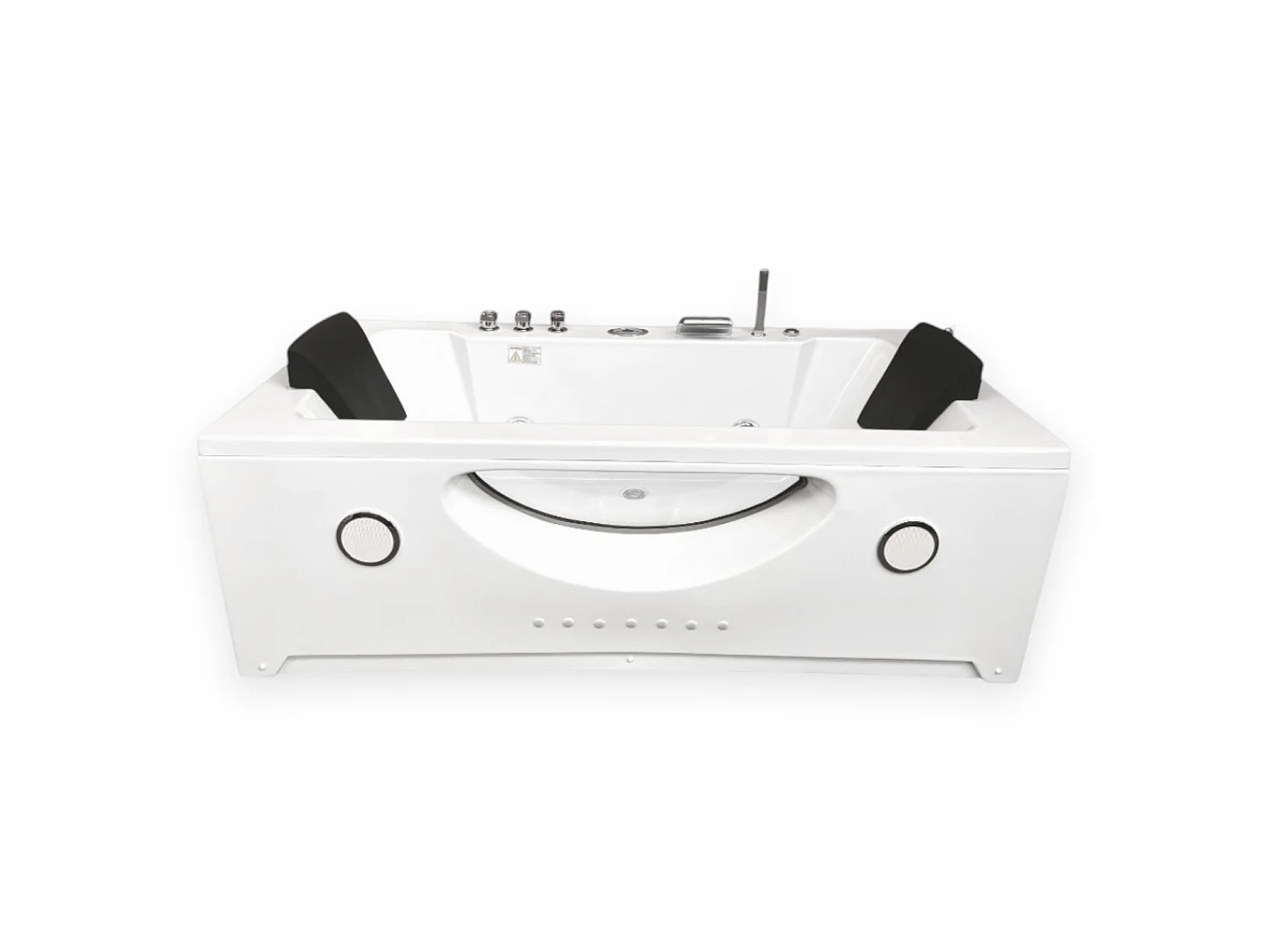 Rectangular Whirlpool Bath 180x90cm White Jetted Spa Tub – Harmony