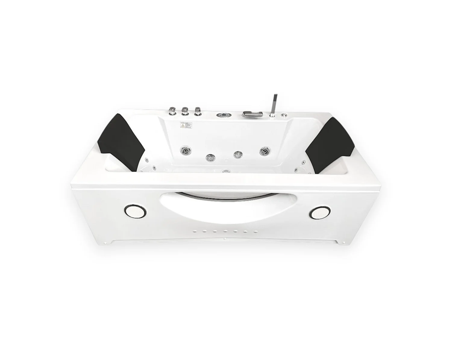Rectangular Whirlpool Bath 180x90cm White Jetted Spa Tub – Harmony
