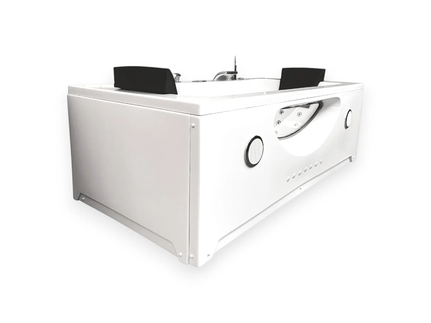 Rectangular Whirlpool Bath 180x90cm White Jetted Spa Tub – Harmony