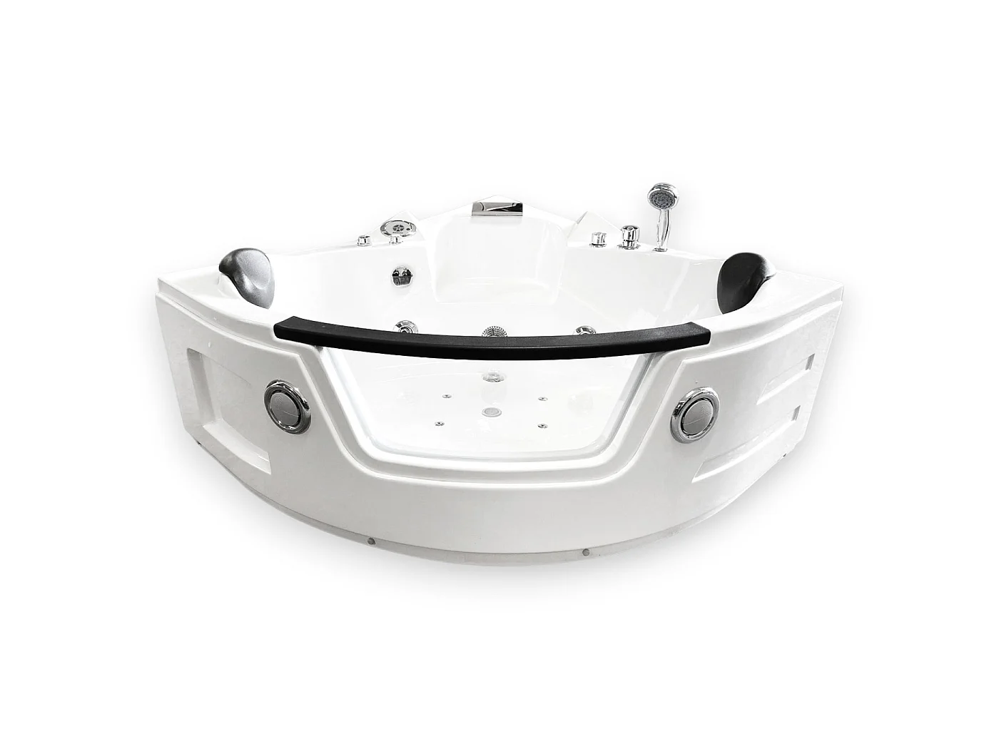 Corner Whirlpool Bath 150x150cm with Radio & LED Light – Tenerife