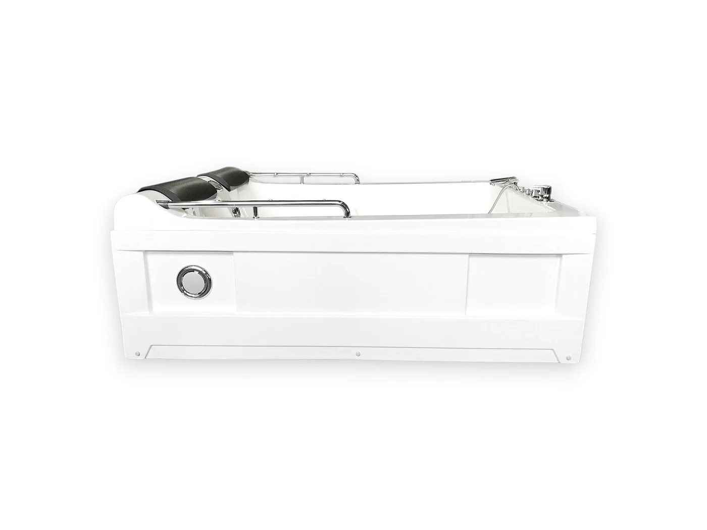 White Whirlpool Bath 175x132cm for 2 Persons 14 Jets LED Lights – Mimi