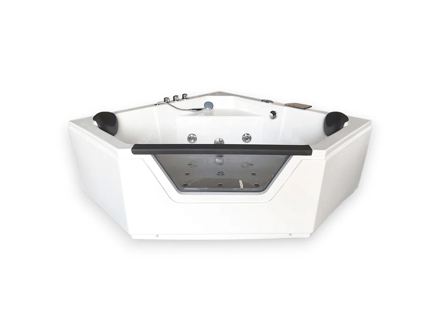 Double Pump Whirlpool Bath 150x150cm for 2 Person LED Lighting – Ibiza