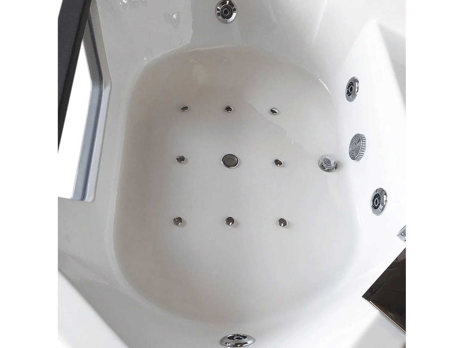 Double Pump Whirlpool Bath 150x150cm for 2 Person LED Lighting – Ibiza