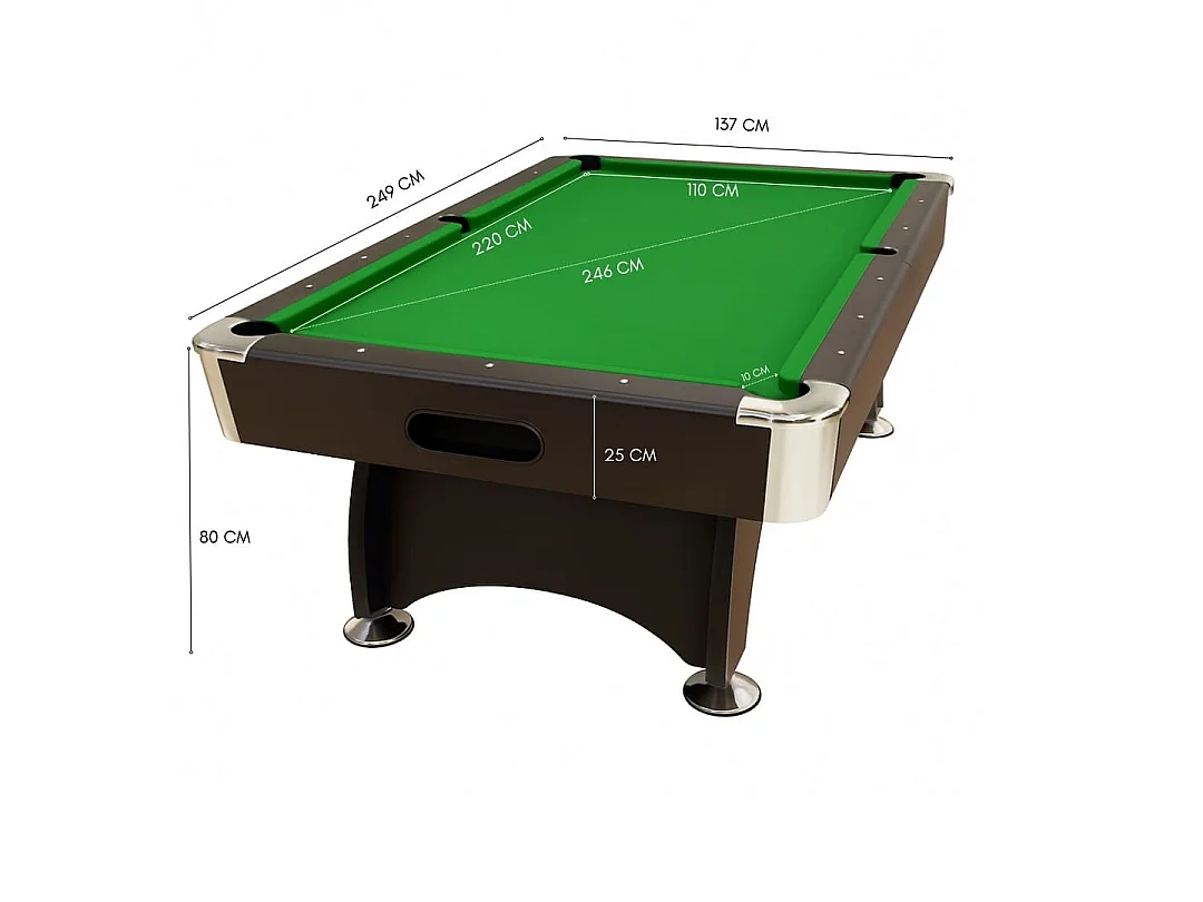 8FT Pool Table Premium Billiard Full Accessories – Vintage Green