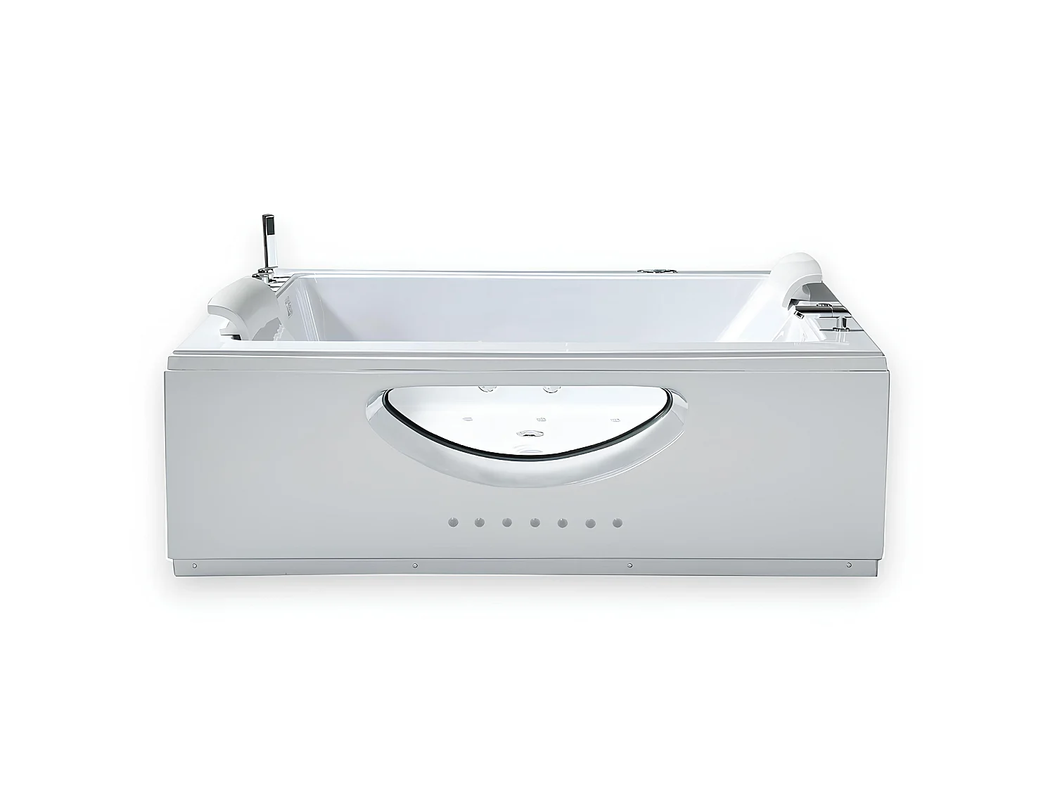 Double Pump Whirlpool Bath 178x147cm for 2 Persons LED Lighting – Bali