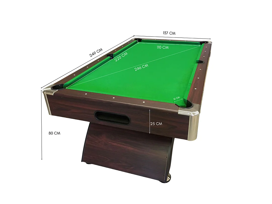8FT Pool Table Modern Professional Table & Accessories – Leonida