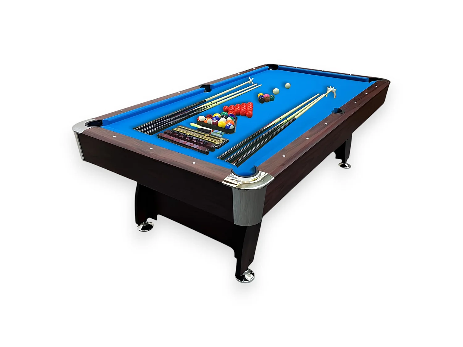 8FT Pool Table Premium Billiard Full Accessories – Vintage Blue