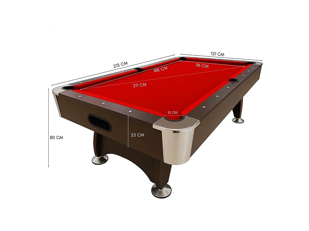 7FT Pool Table Professional Billiard Full Accessories – Red Devil