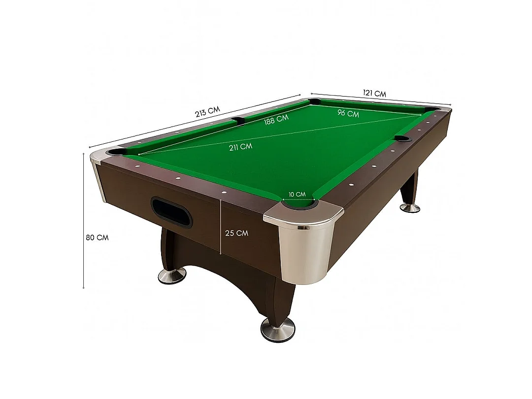 7FT Pool Table Professional Billiard Full Accessories – Green Season