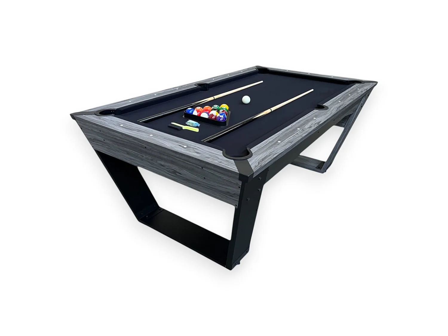 7FT Pool Table Black Modern Professional Billiard – Neptune
