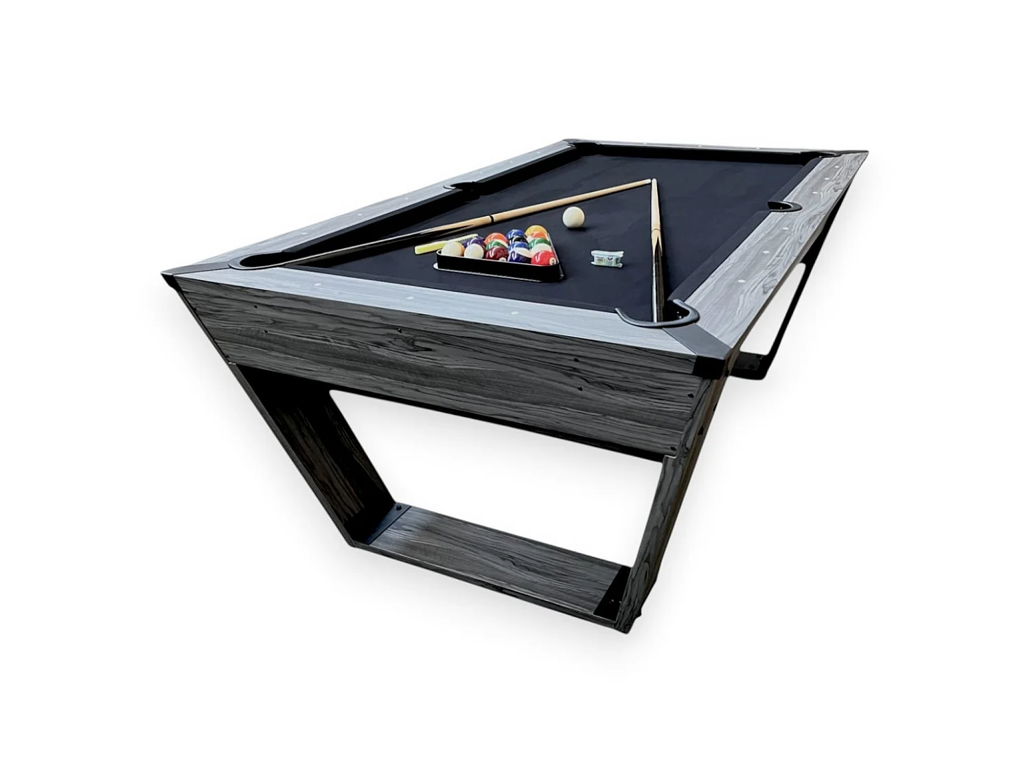 7FT Pool Table Black Modern Professional Billiard – Neptune