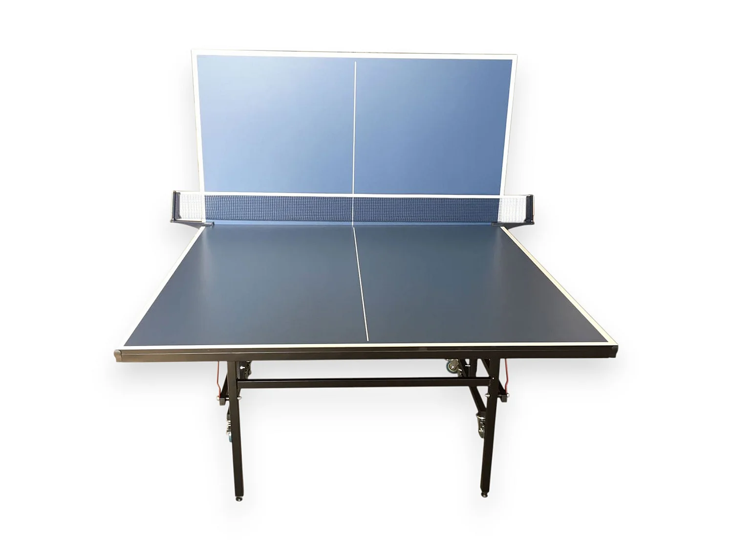 Full Size 9ft Indoor Table Tennis Table Blue Ping Pong – Roby