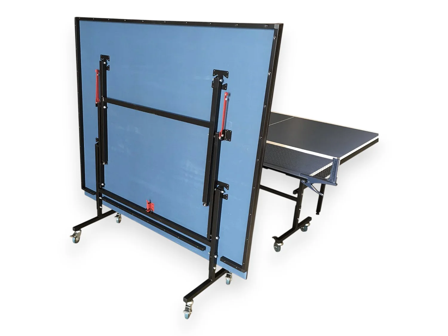 Full Size 9ft Indoor Table Tennis Table Blue Ping Pong – Roby