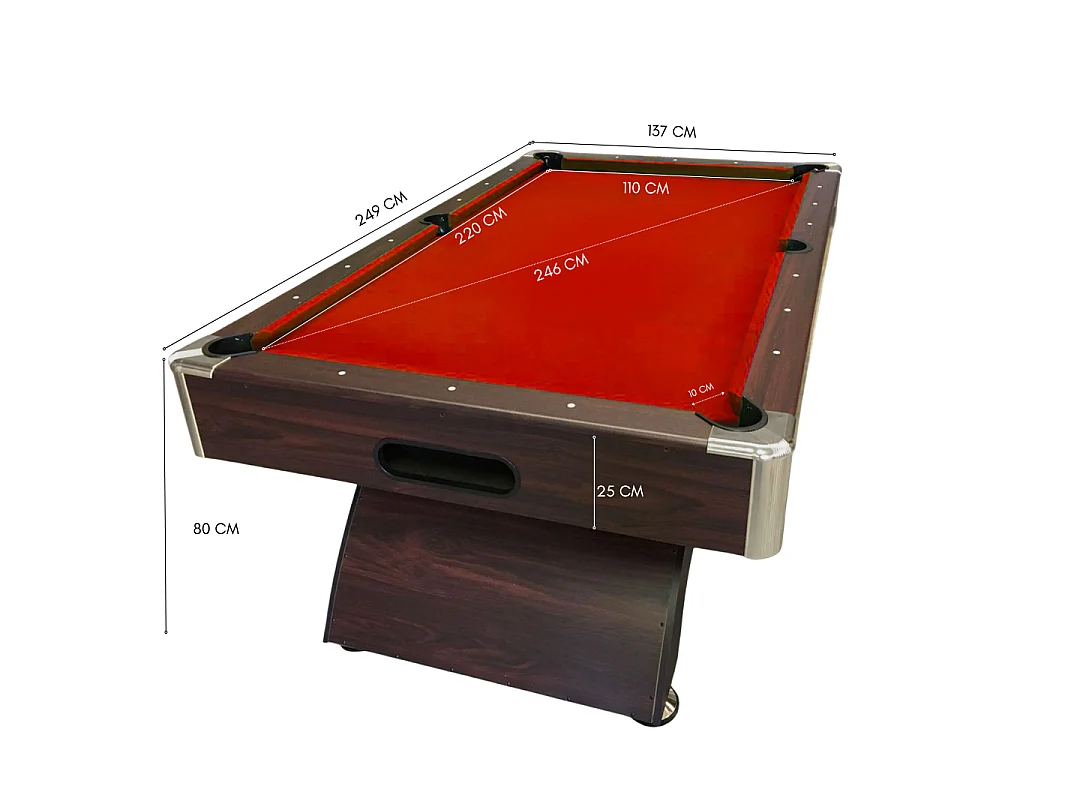 8FT Pool Table Deluxe Design & Accessories – Caesar