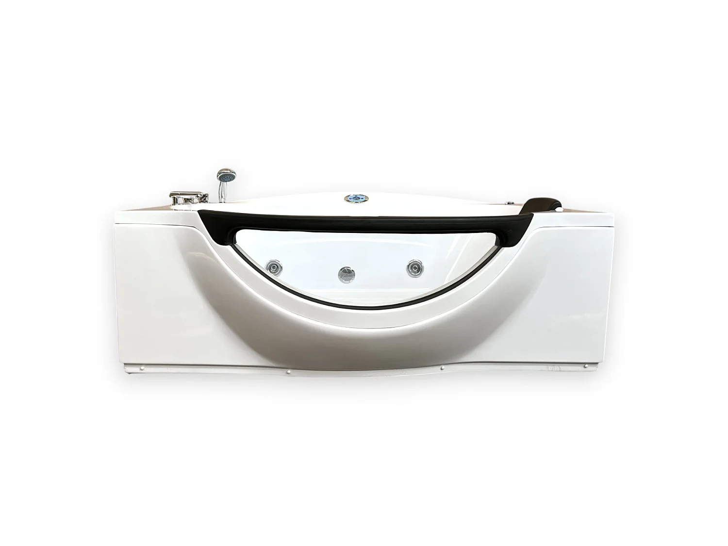 Rectangular Whirlpool Bath 180x96cm with Panoramic Front Glass – Jungle