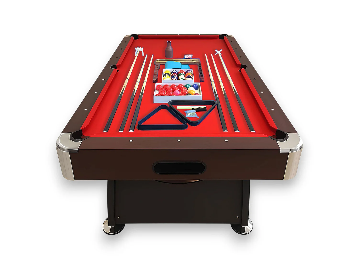 8FT Pool Table Premium Billiard Full Accessories – Vintage Red