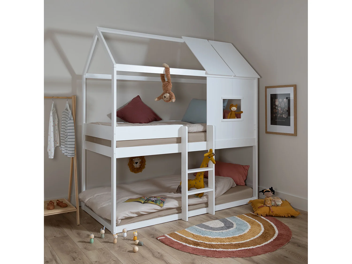 Noa & Nani Luka Treehouse Midsleeper Bed in White