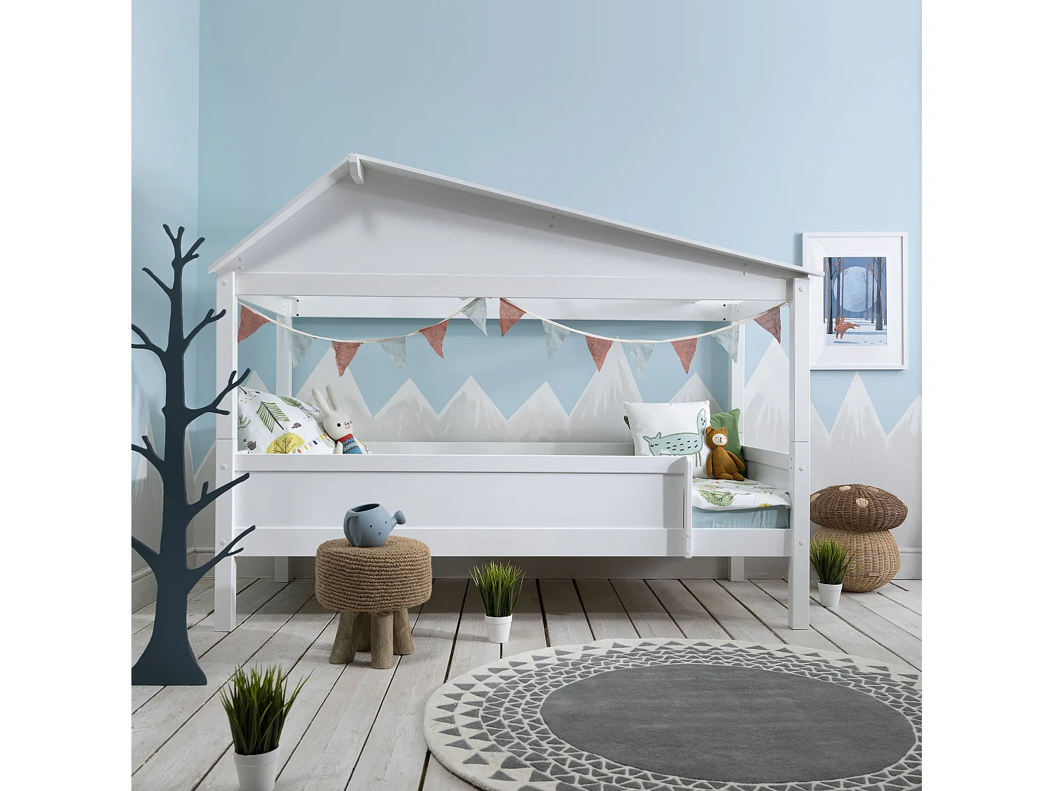Noa & Nani Inka Treehouse Bed Low in White